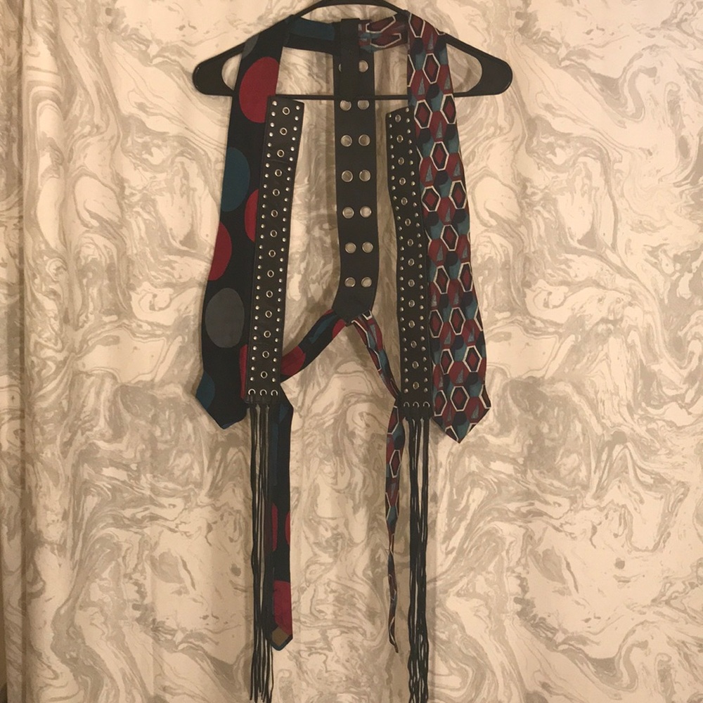 Custom made yin yang Tie  vest